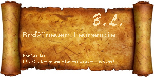 Brünauer Laurencia névjegykártya